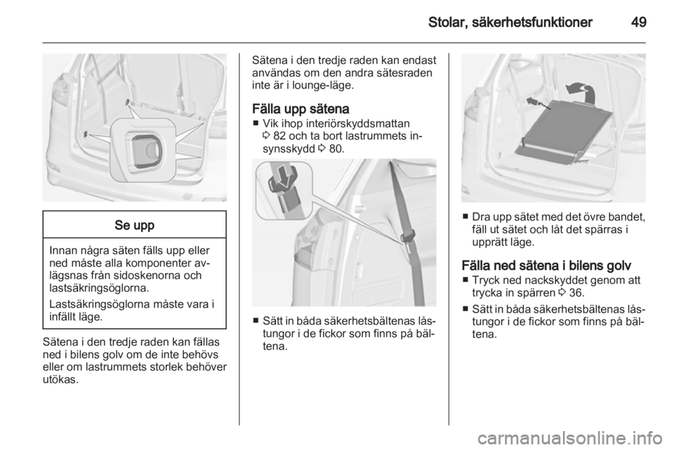 OPEL ZAFIRA TOURER 2013.5  Instruktionsbok 
