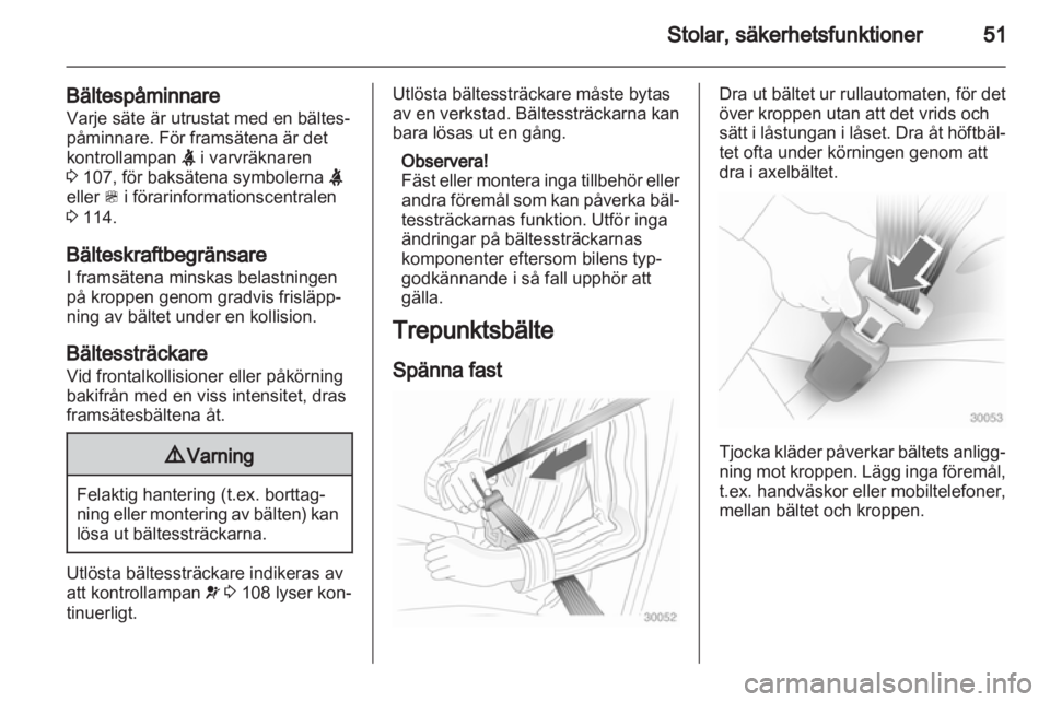OPEL ZAFIRA TOURER 2013.5  Instruktionsbok 