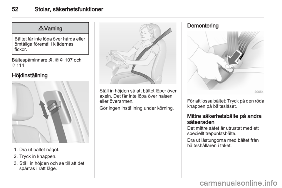 OPEL ZAFIRA TOURER 2013.5  Instruktionsbok 