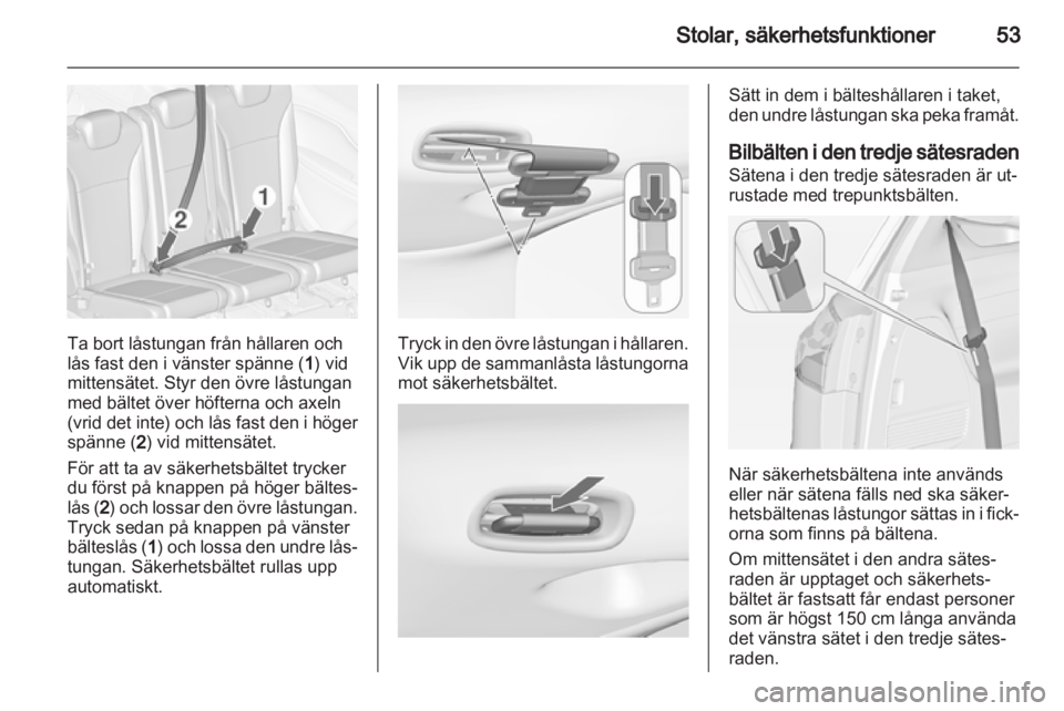 OPEL ZAFIRA TOURER 2013.5  Instruktionsbok 