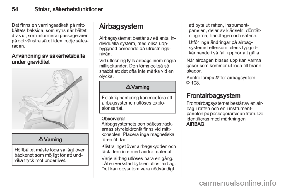 OPEL ZAFIRA TOURER 2013.5  Instruktionsbok 