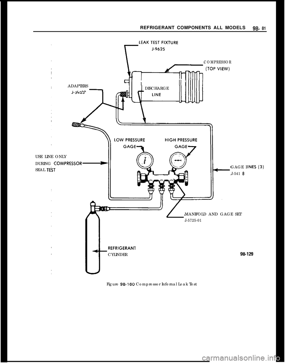 OPEL 1900 1973 Service Manual REFRIGERANT COMPONENTS ALL MODELS9B- 81ADAPTERS
91 I
I -.n” 1-“II III I
DISCHARGE11 1
COMPRESSORUSE LINE ONLY
DURING
COMPRESSOR-SEAL
T&TGAGE IJ-541 6MANIFOLD AND GAGE SET
J-5725-01REFRIGERANl
CY OPEL 1900 1973 Service Manual REFRIGERANT COMPONENTS ALL MODELS9B- 81ADAPTERS
91 I
I -.n” 1-“II III I
DISCHARGE11 1
COMPRESSORUSE LINE ONLY
DURING
COMPRESSOR-SEAL
T&TGAGE IJ-541 6MANIFOLD AND GAGE SET
J-5725-01REFRIGERANl
CY