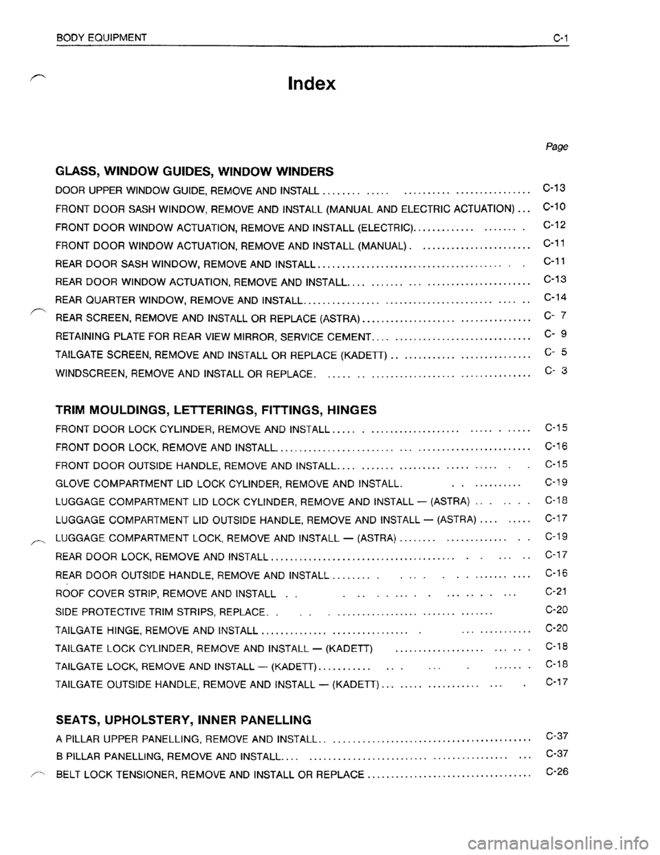 OPEL ASTRA 1991 Electronic Manual PDF Downloaded from www.Manualslib.com manuals search engine OPEL ASTRA 1991 Electronic Manual PDF Downloaded from www.Manualslib.com manuals search engine