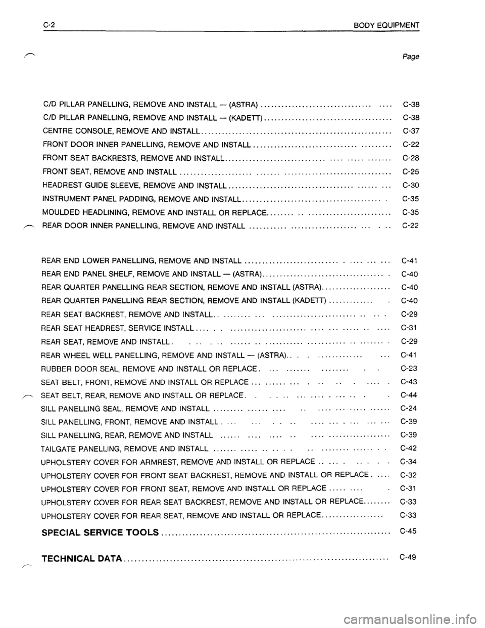 OPEL ASTRA 1991 Electronic Manual PDF Downloaded from www.Manualslib.com manuals search engine OPEL ASTRA 1991 Electronic Manual PDF Downloaded from www.Manualslib.com manuals search engine