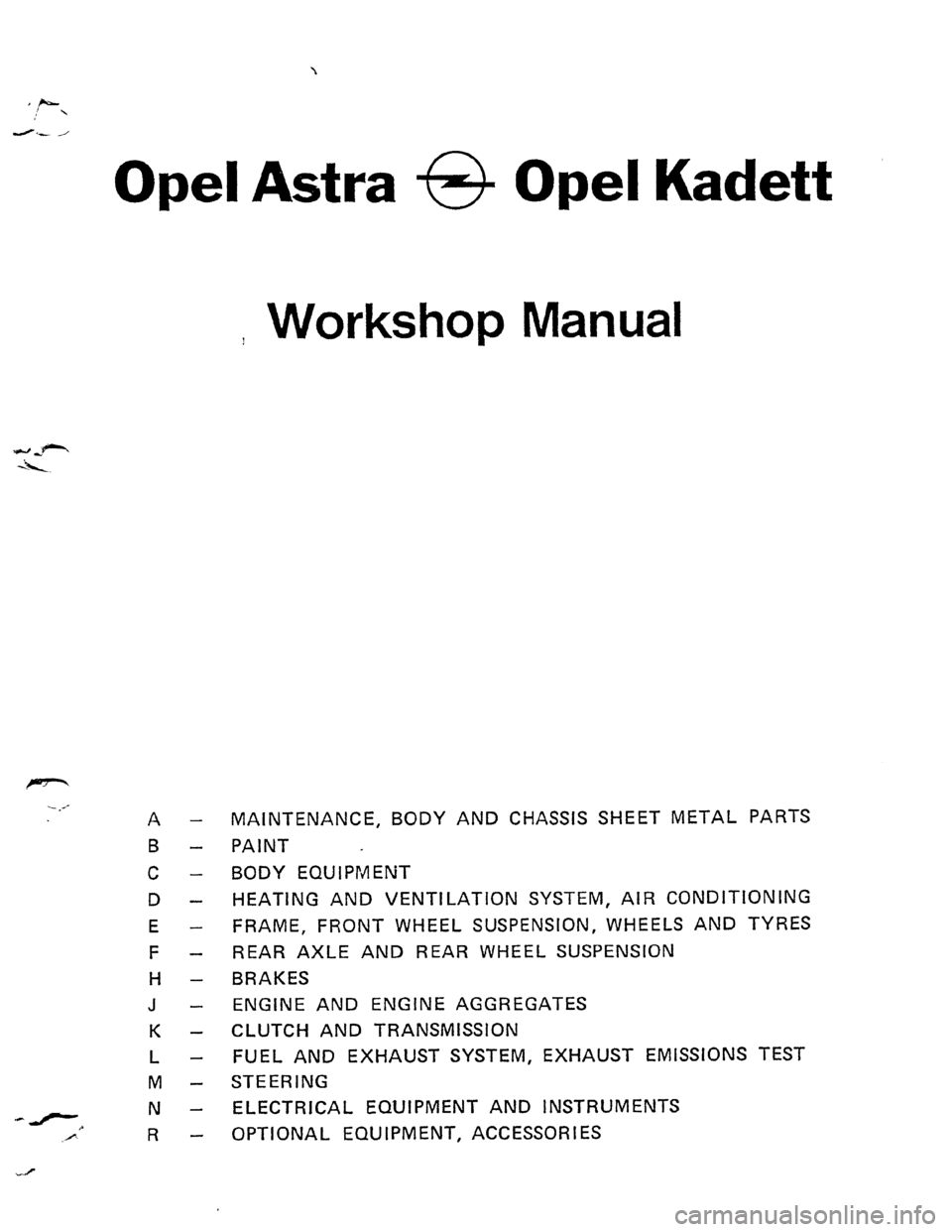 OPEL KADETT 1991  Electronic Workshop Manual Downloaded from www.Manualslib.com manuals search engine   