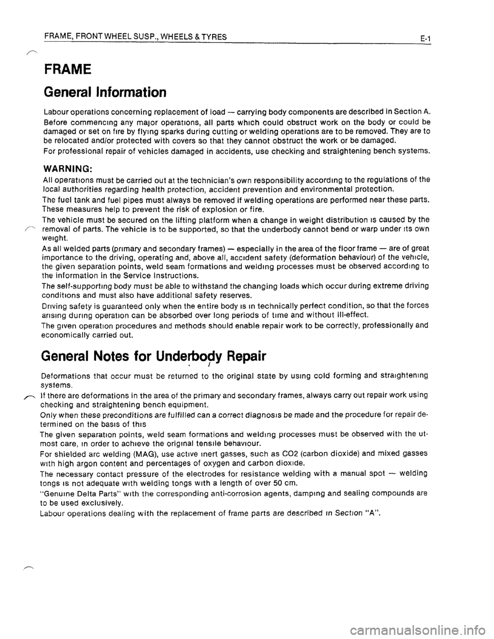 OPEL KADETT 1991  Electronic Workshop Manual Downloaded from www.Manualslib.com manuals search engine   