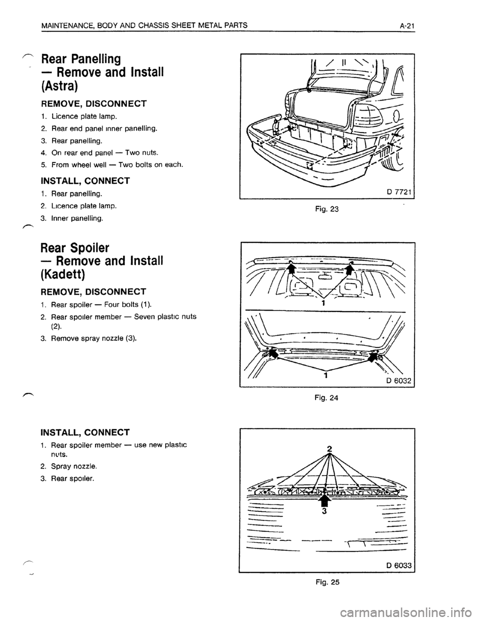 OPEL KADETT 1991  Electronic Owners Manual Downloaded from www.Manualslib.com manuals search engine   