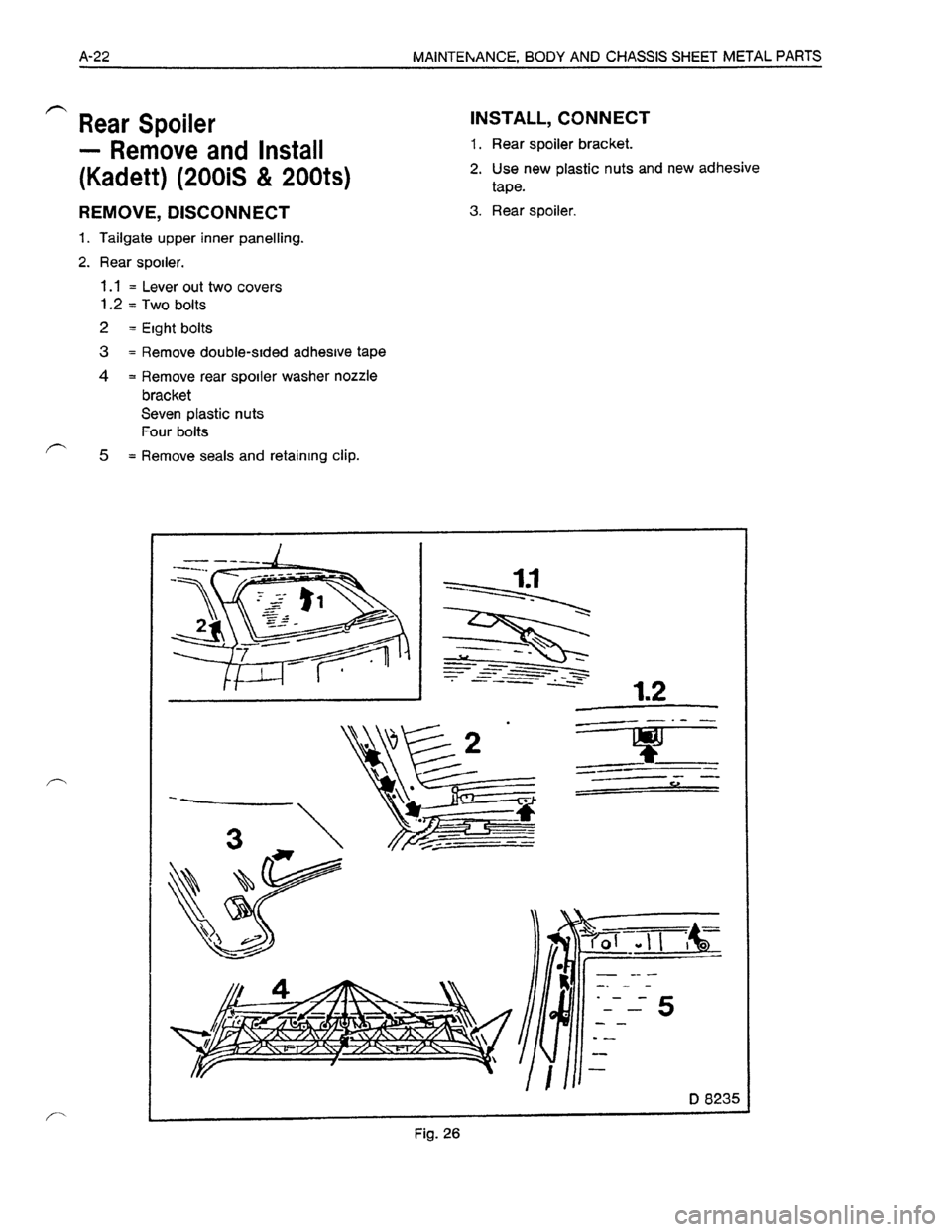 OPEL KADETT 1991  Electronic Owners Manual Downloaded from www.Manualslib.com manuals search engine   