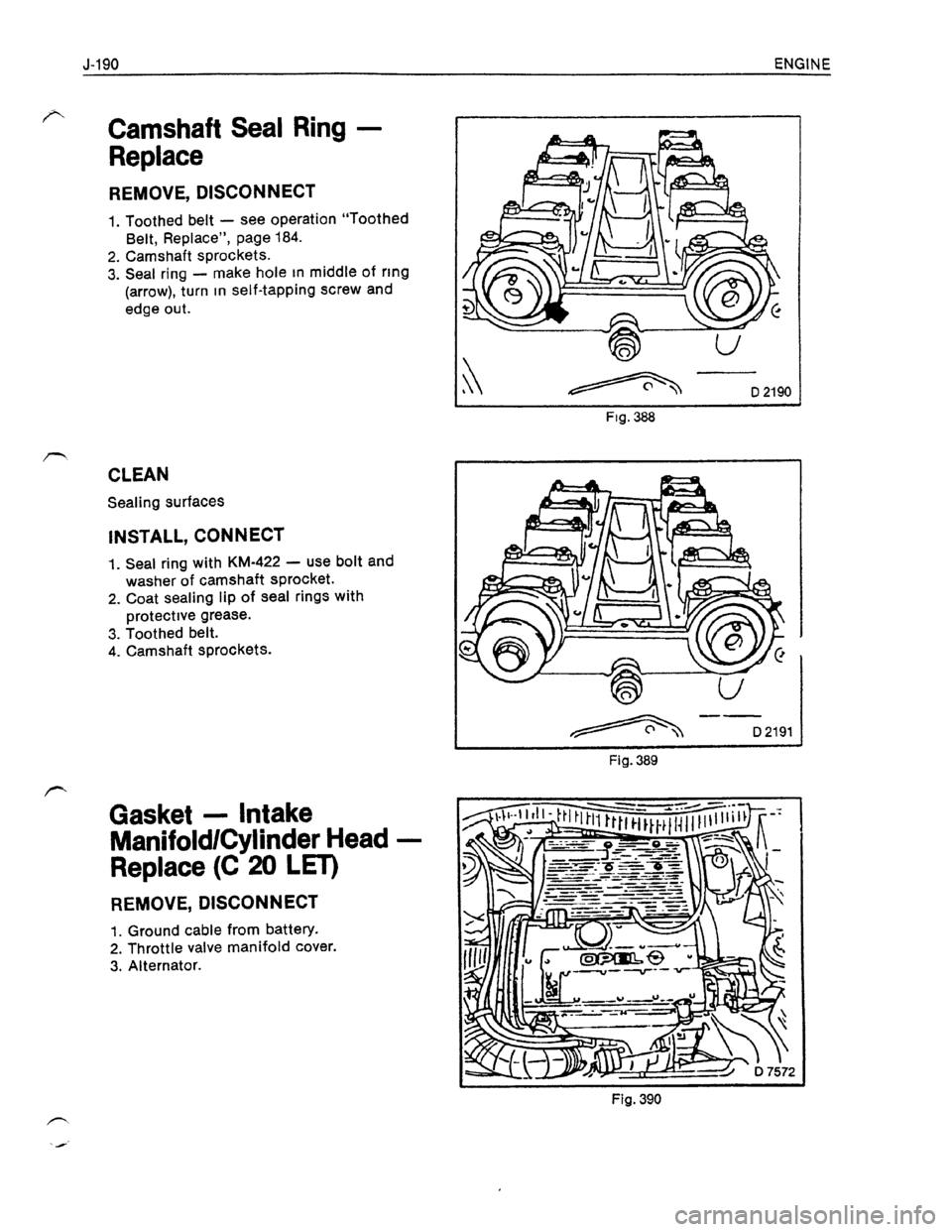 OPEL KADETT 1991  Electronic Workshop Manual Downloaded from www.Manualslib.com manuals search engine   