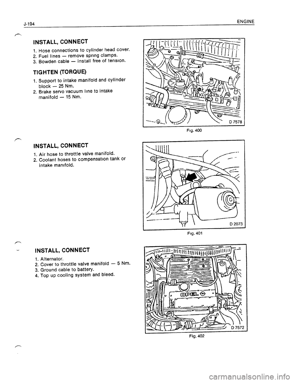 OPEL KADETT 1991  Electronic Workshop Manual Downloaded from www.Manualslib.com manuals search engine   