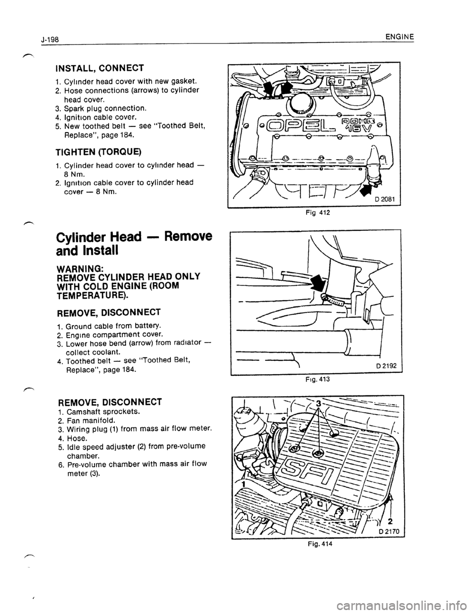 OPEL KADETT 1991  Electronic Workshop Manual Downloaded from www.Manualslib.com manuals search engine   