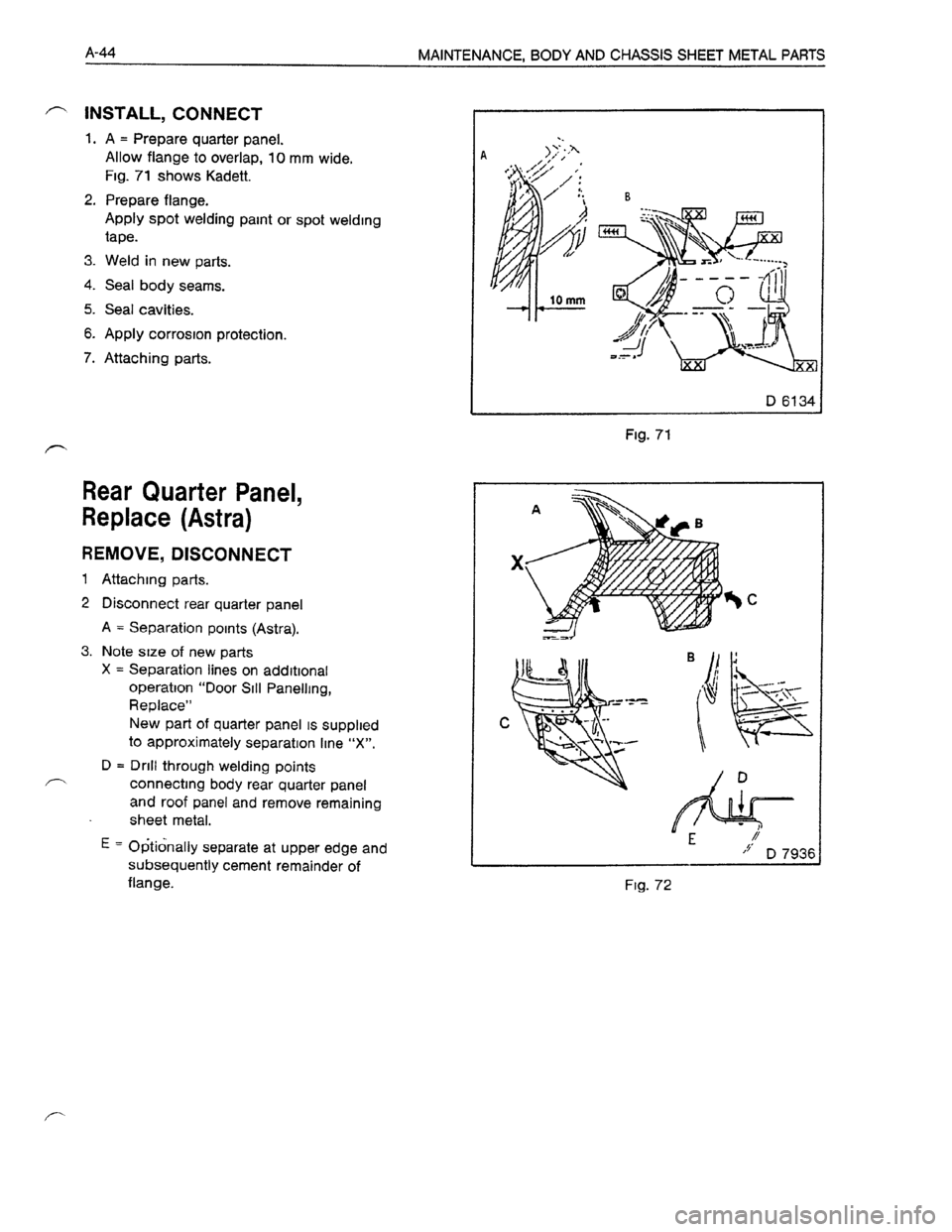 OPEL KADETT 1991  Electronic Service Manual Downloaded from www.Manualslib.com manuals search engine   