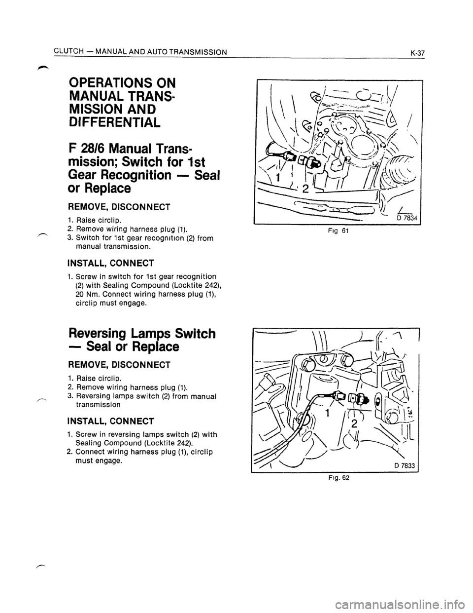 OPEL KADETT 1991 Electronic Workshop Manual Downloaded from www.Manualslib.com manuals search engine OPEL KADETT 1991 Electronic Workshop Manual Downloaded from www.Manualslib.com manuals search engine
