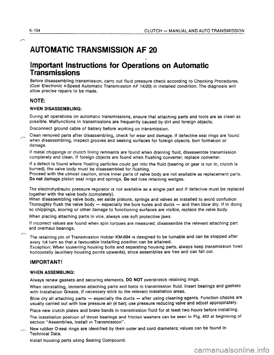 OPEL KADETT 1991 Electronic Workshop Manual Downloaded from www.Manualslib.com manuals search engine OPEL KADETT 1991 Electronic Workshop Manual Downloaded from www.Manualslib.com manuals search engine
