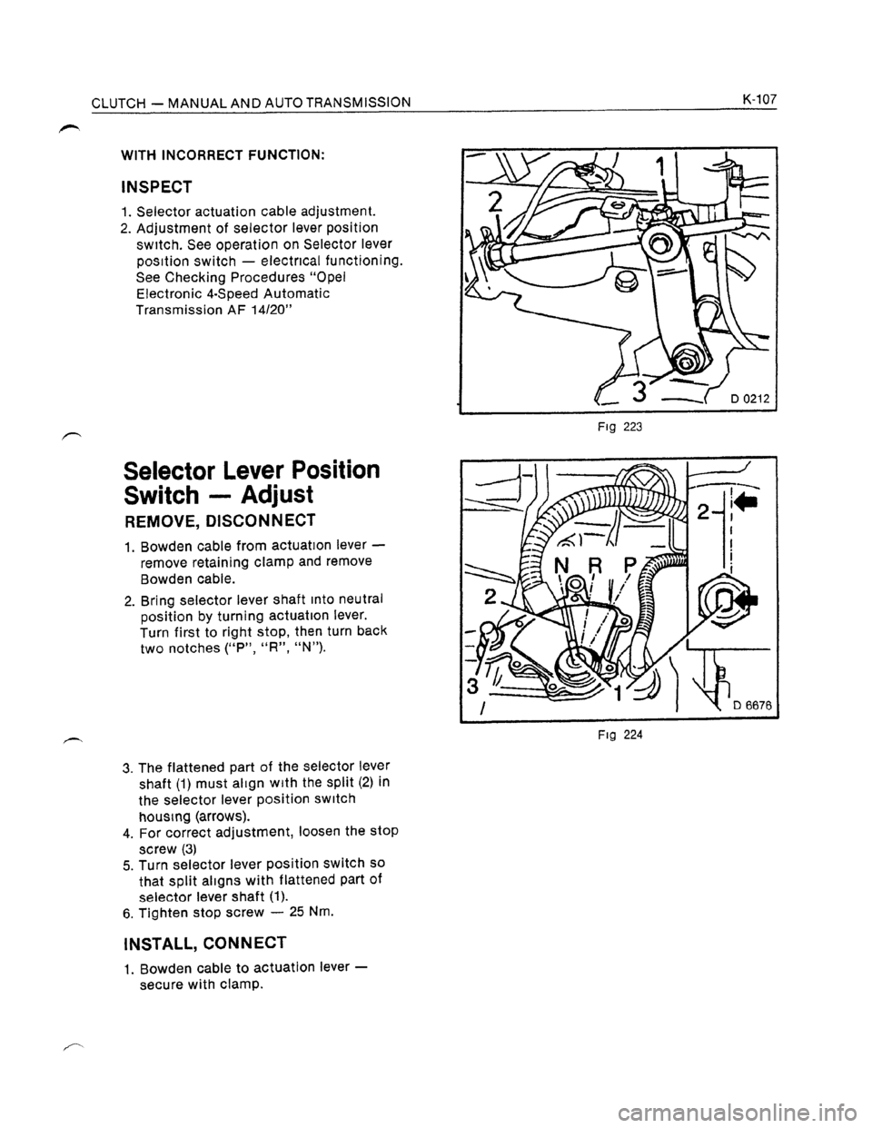 OPEL KADETT 1991 Electronic Workshop Manual Downloaded from www.Manualslib.com manuals search engine OPEL KADETT 1991 Electronic Workshop Manual Downloaded from www.Manualslib.com manuals search engine