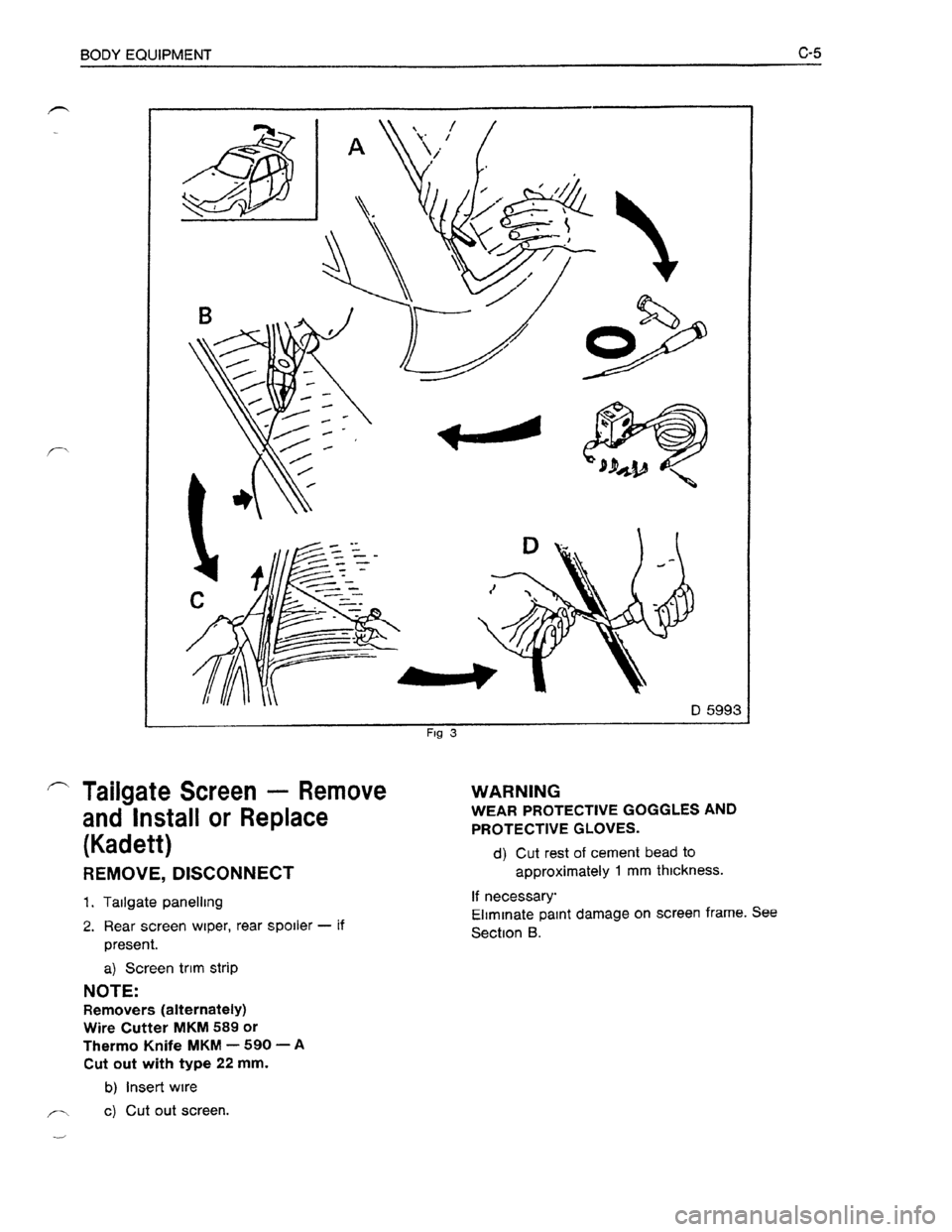 OPEL KADETT 1991  Electronic Manual PDF Downloaded from www.Manualslib.com manuals search engine   