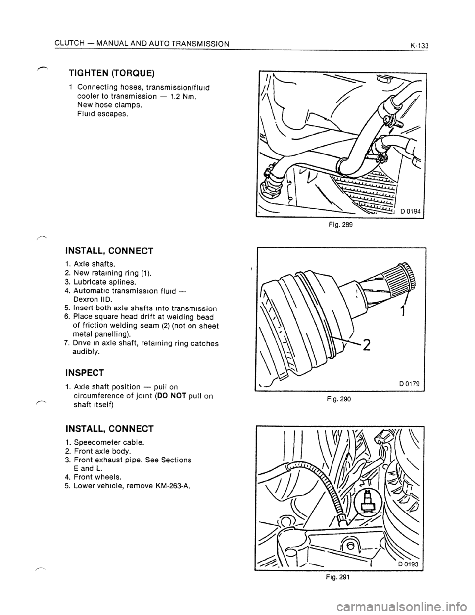 OPEL KADETT 1991  Electronic Workshop Manual Downloaded from www.Manualslib.com manuals search engine   