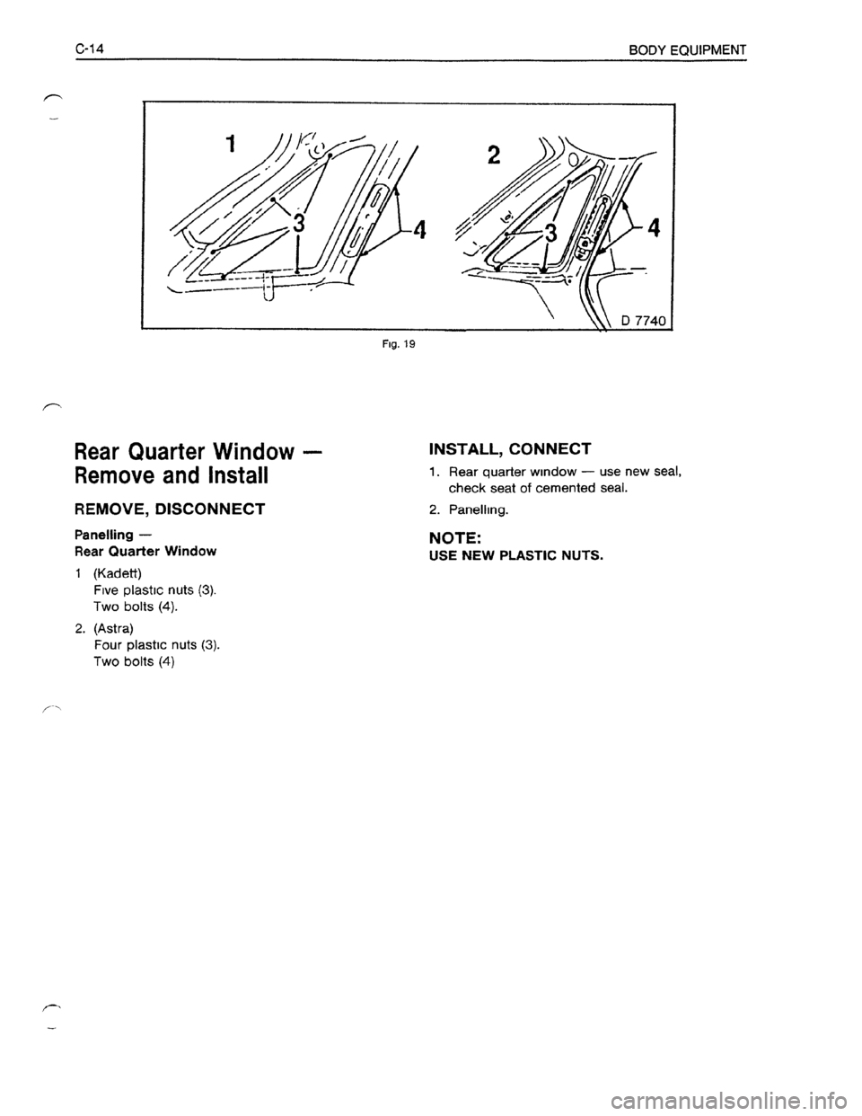 OPEL KADETT 1991 Electronic Manual Online Downloaded from www.Manualslib.com manuals search engine OPEL KADETT 1991 Electronic Manual Online Downloaded from www.Manualslib.com manuals search engine
