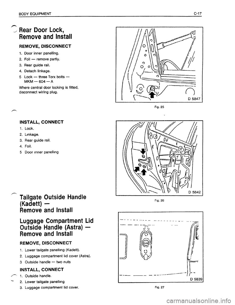 OPEL KADETT 1991 Electronic Manual Online Downloaded from www.Manualslib.com manuals search engine OPEL KADETT 1991 Electronic Manual Online Downloaded from www.Manualslib.com manuals search engine