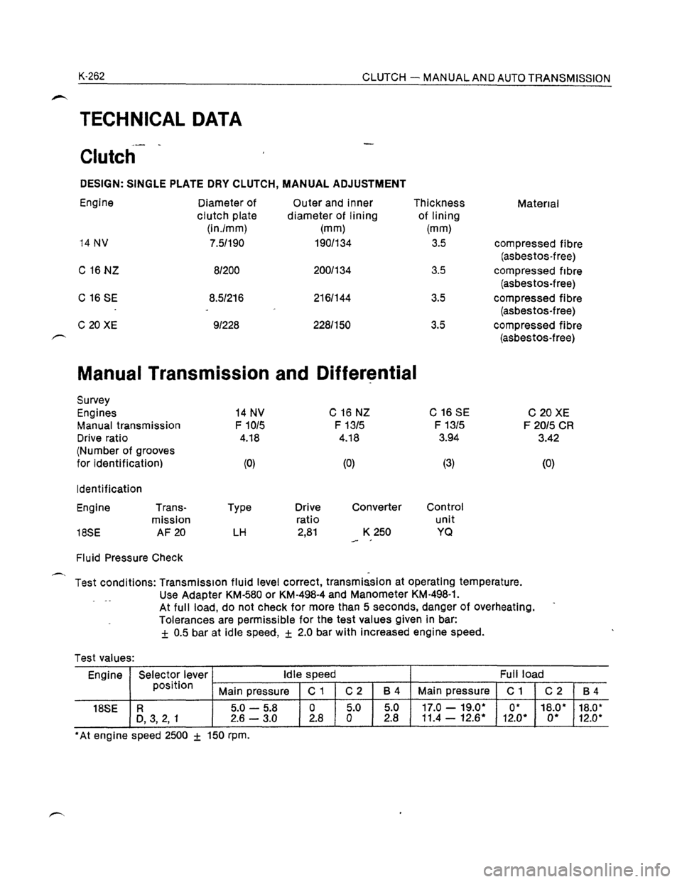 OPEL KADETT 1991  Electronic Workshop Manual Downloaded from www.Manualslib.com manuals search engine   
