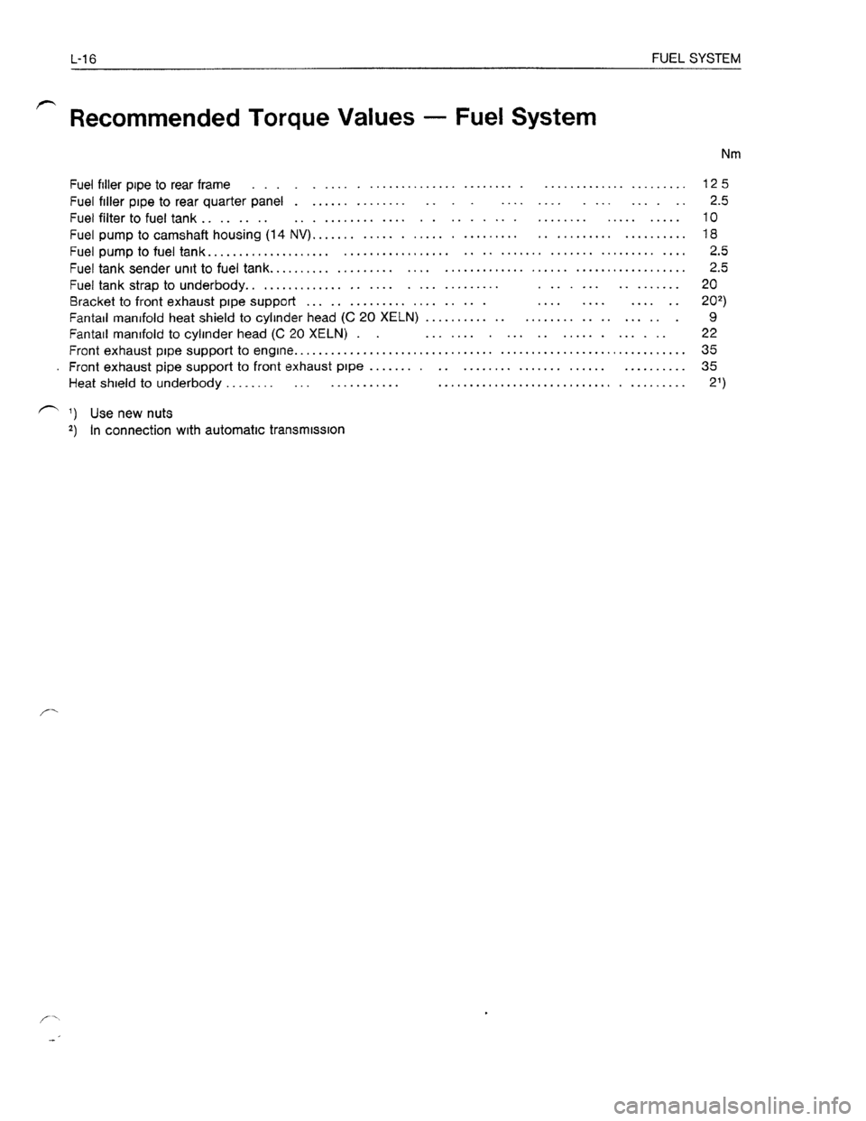 OPEL KADETT 1991 Electronic Workshop Manual Downloaded from www.Manualslib.com manuals search engine OPEL KADETT 1991 Electronic Workshop Manual Downloaded from www.Manualslib.com manuals search engine