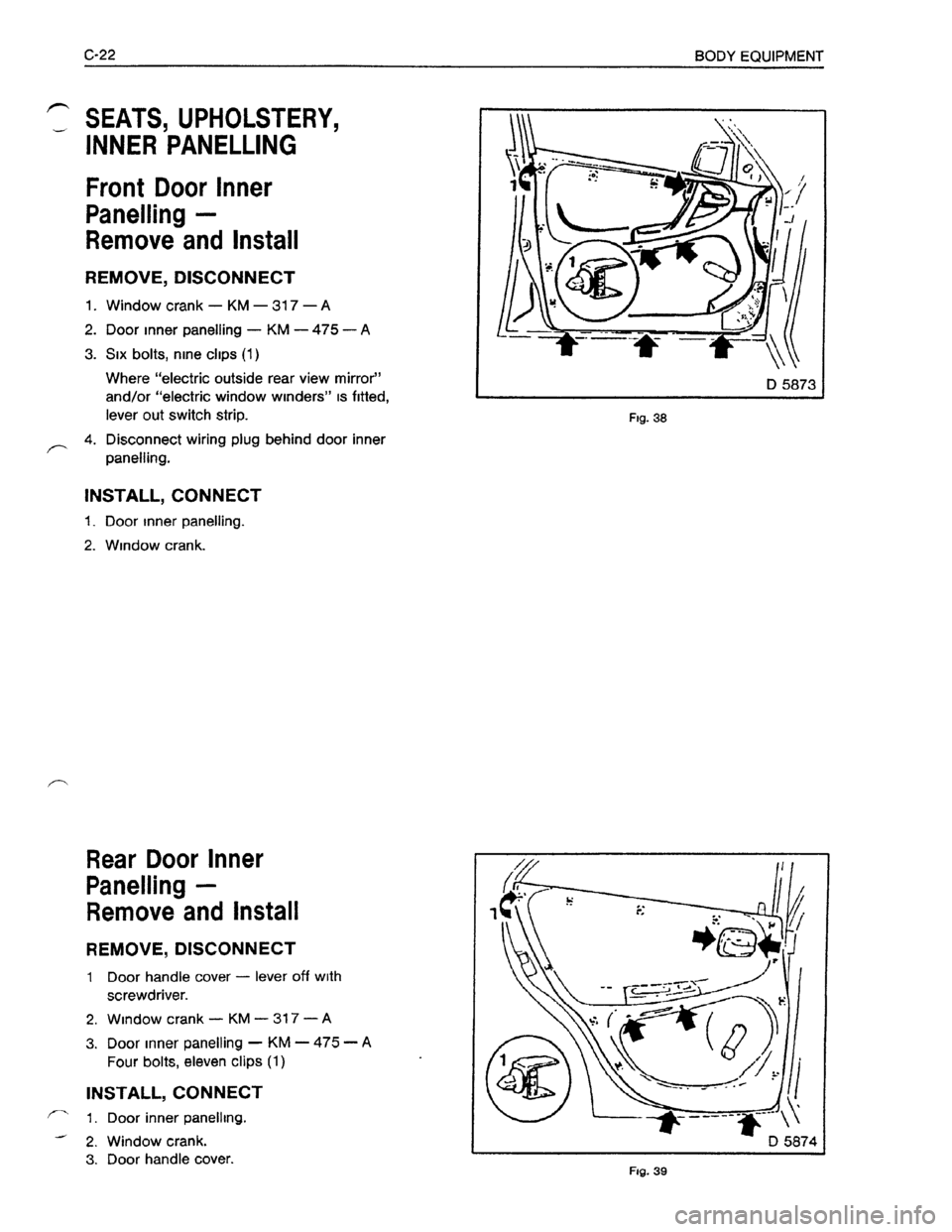 OPEL KADETT 1991 Electronic Owners Manual Downloaded from www.Manualslib.com manuals search engine OPEL KADETT 1991 Electronic Owners Manual Downloaded from www.Manualslib.com manuals search engine