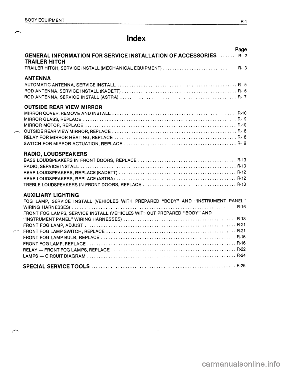 OPEL KADETT 1991  Electronic Workshop Manual Downloaded from www.Manualslib.com manuals search engine   