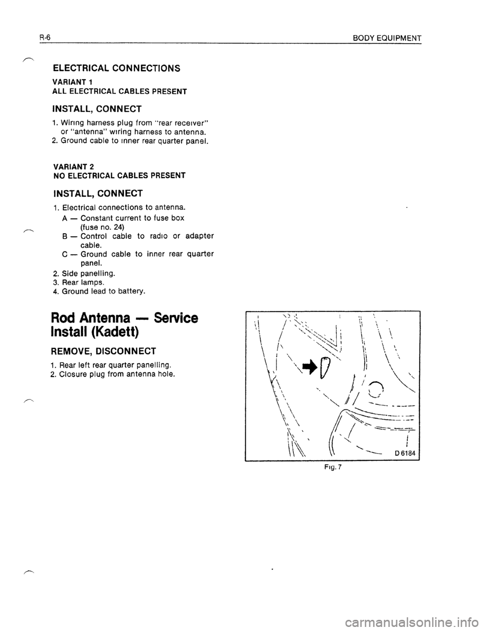 OPEL KADETT 1991  Electronic Workshop Manual Downloaded from www.Manualslib.com manuals search engine   