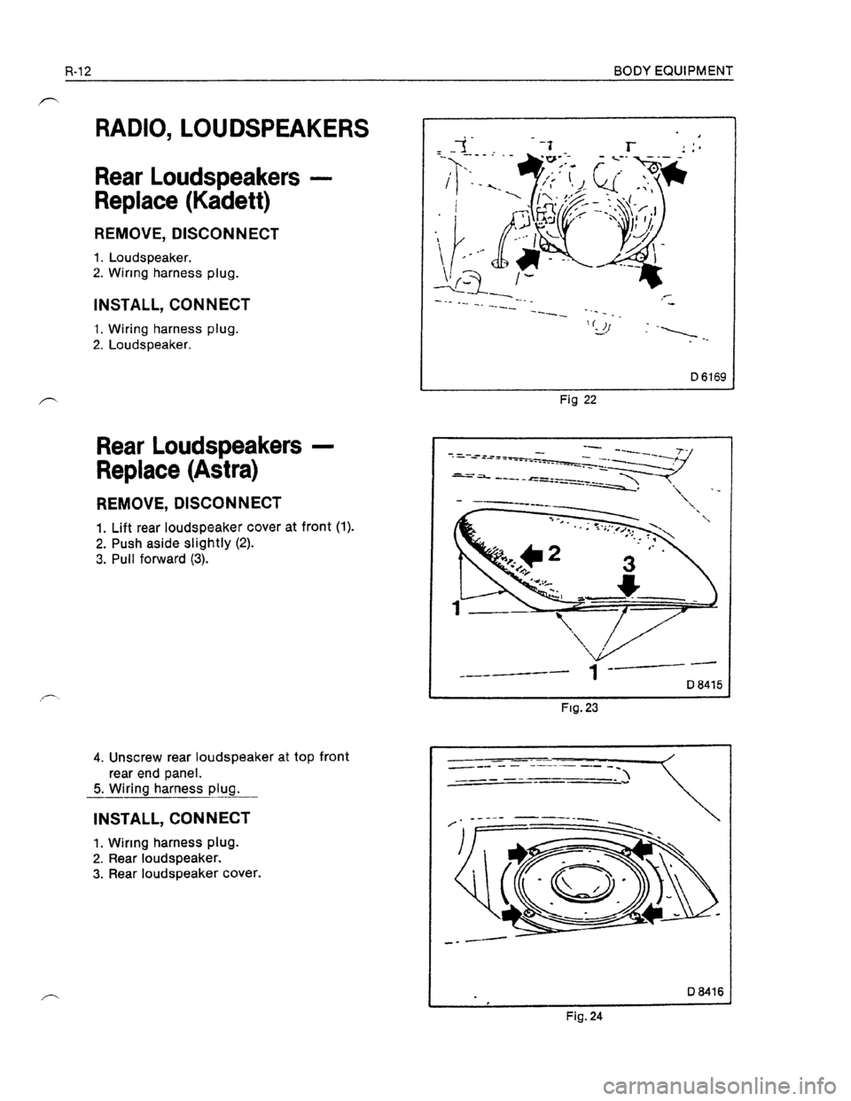 OPEL KADETT 1991  Electronic Workshop Manual Downloaded from www.Manualslib.com manuals search engine   