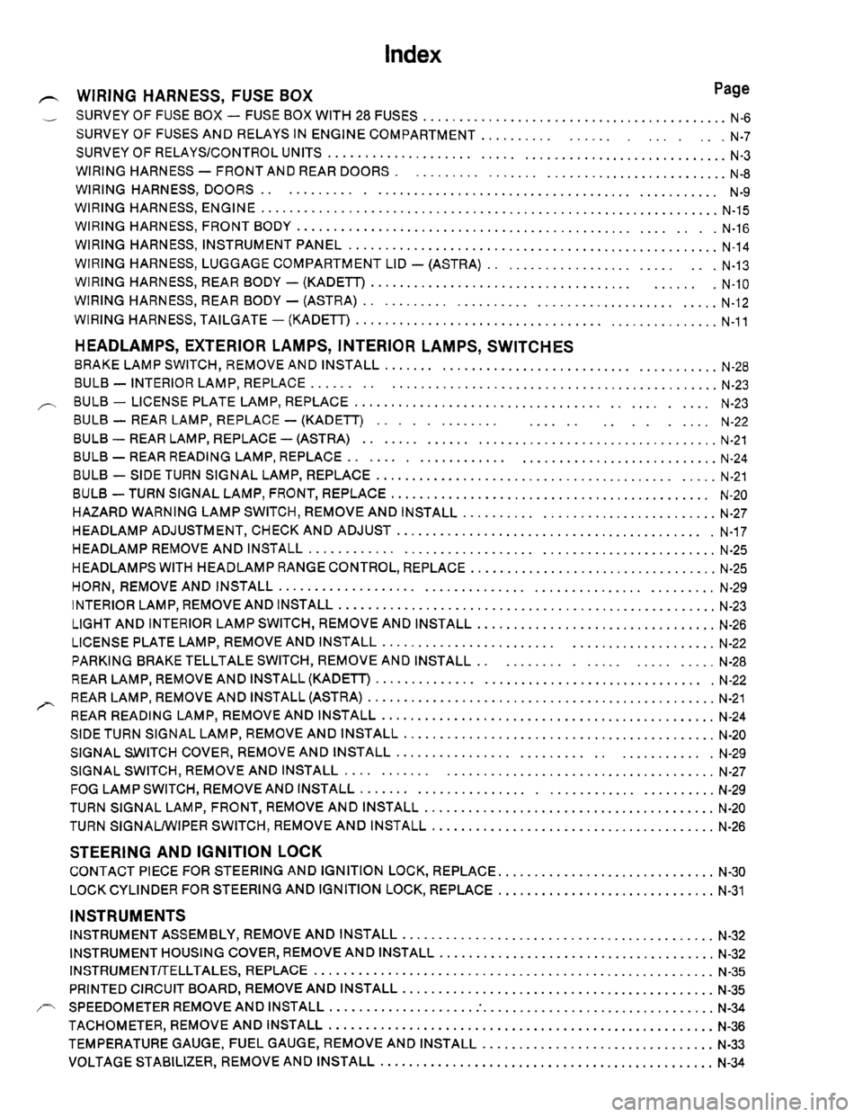 OPEL KADETT 1991  Electronic Workshop Manual Downloaded from www.Manualslib.com manuals search engine   