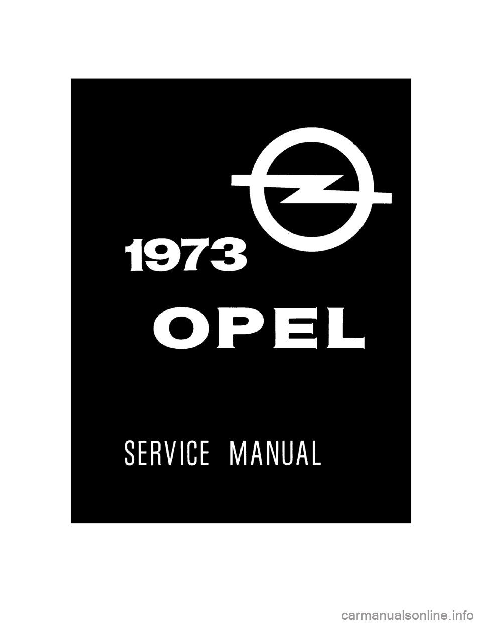 OPEL MANTA 1973  Service Manual 