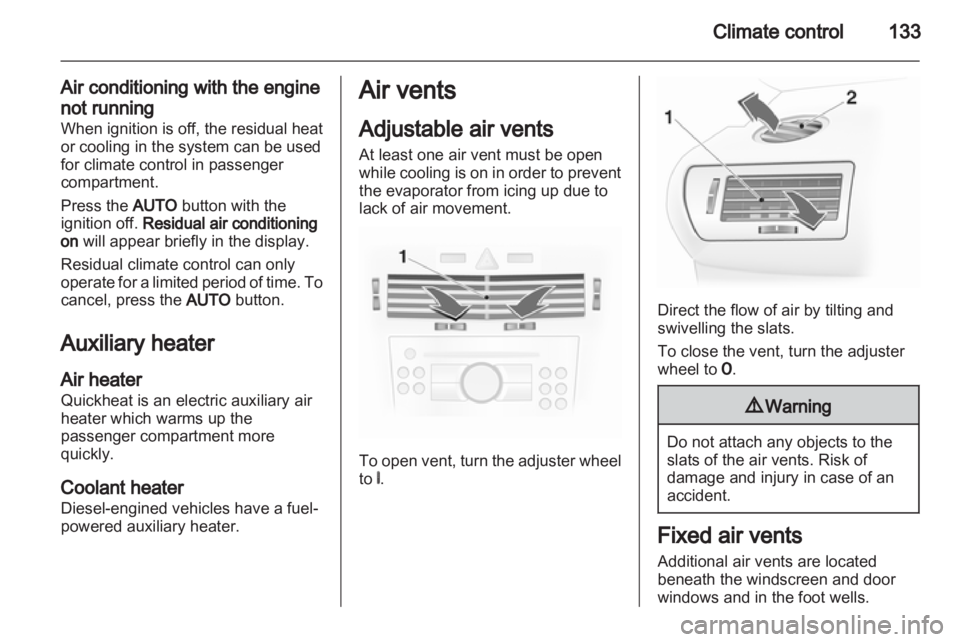 OPEL ASTRA TWINTOP 2012  Owners Manual 