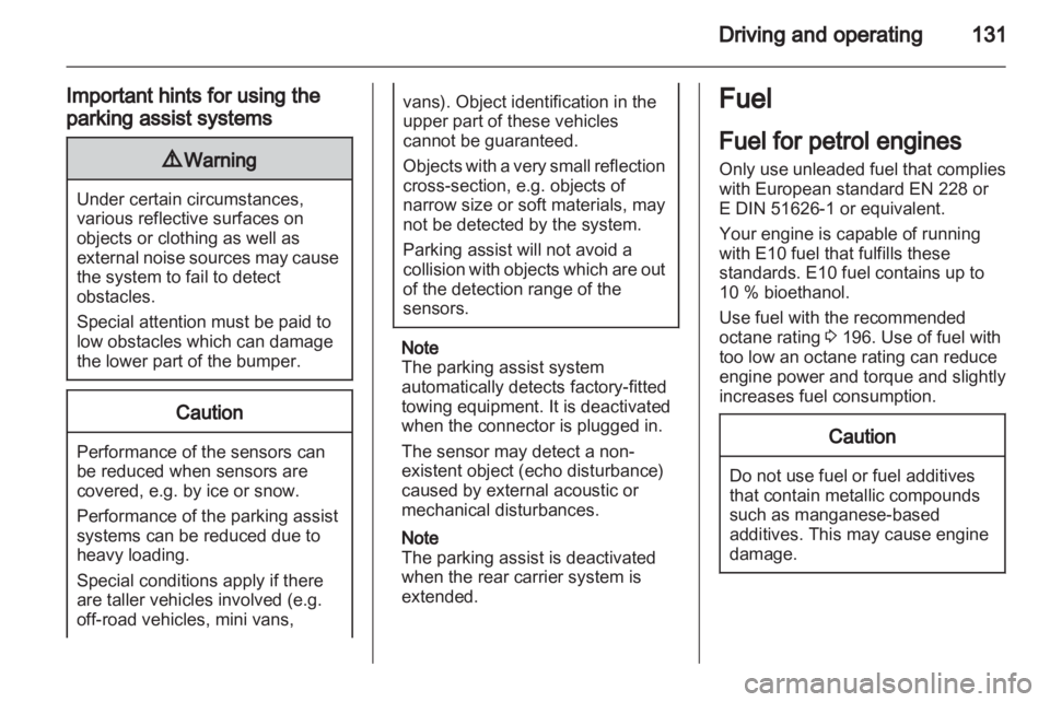 OPEL CORSA 2014  Owners Manual 