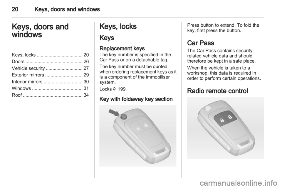 OPEL MERIVA 2014 Owners Manual 