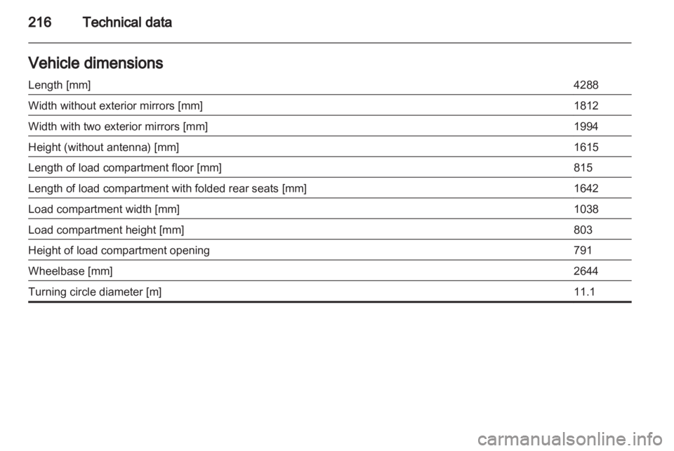 OPEL MERIVA 2014 Owners Manual OPEL MERIVA 2014 Owners Manual