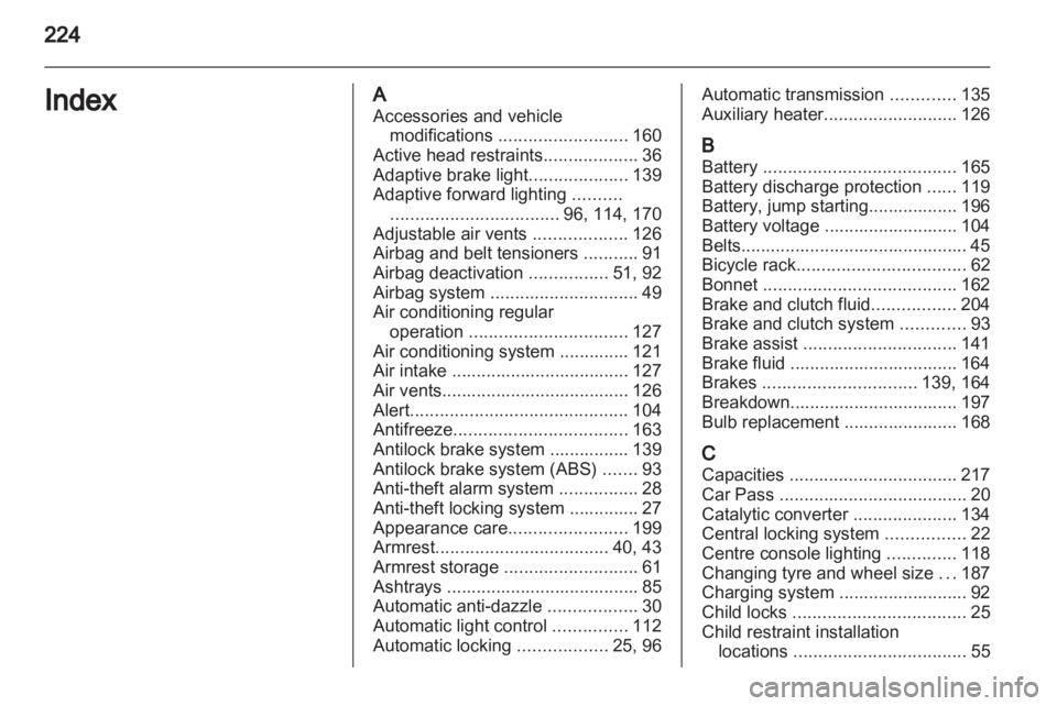 OPEL MERIVA 2014 Owners Manual OPEL MERIVA 2014 Owners Manual