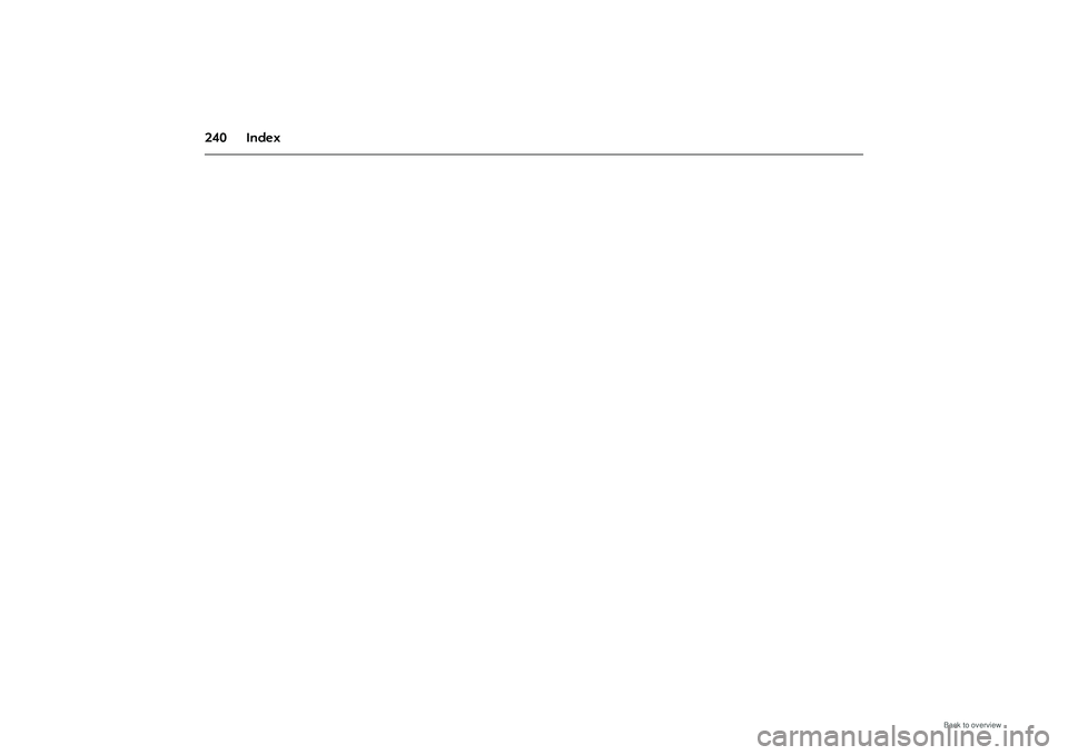 OPEL MERIVA 2009  Owners Manual 240 Index 