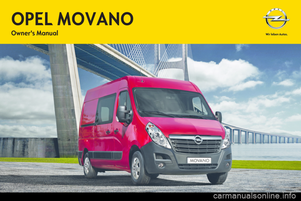 OPEL MOVANO 2013  Owners Manual 