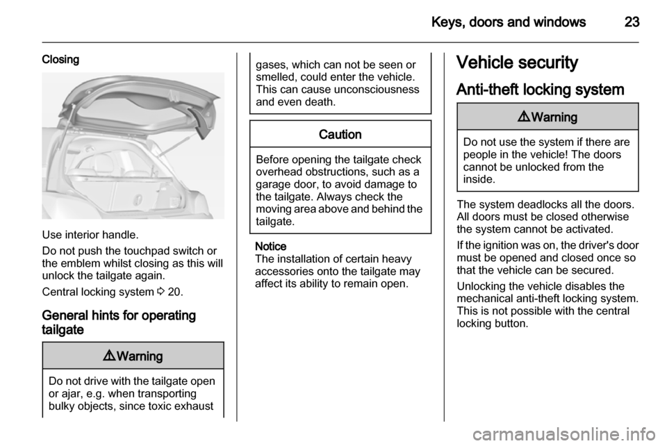 VAUXHALL ADAM 2013 Owners Guide VAUXHALL ADAM 2013 Owners Guide
