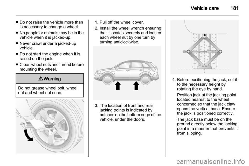 VAUXHALL ANTARA 2013.5  Owners Manual 