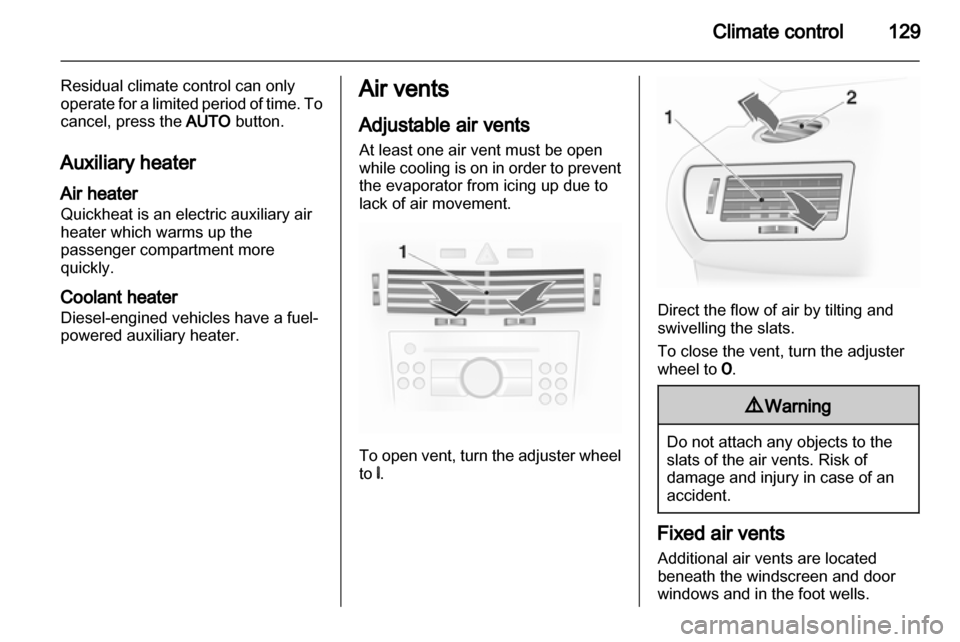 VAUXHALL ASTRA H 2010  Owners Manual 