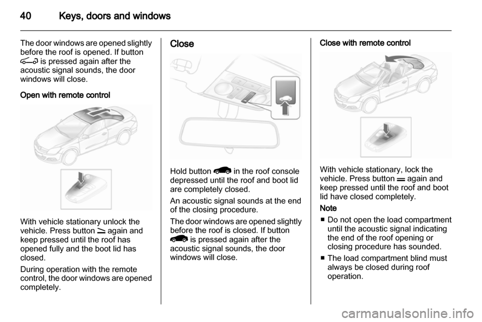 VAUXHALL ASTRA J 2013 Service Manual 
