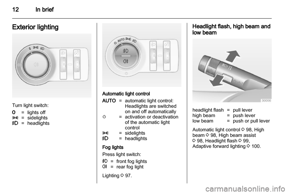 VAUXHALL ASTRA J GTC 2012 User Guide 