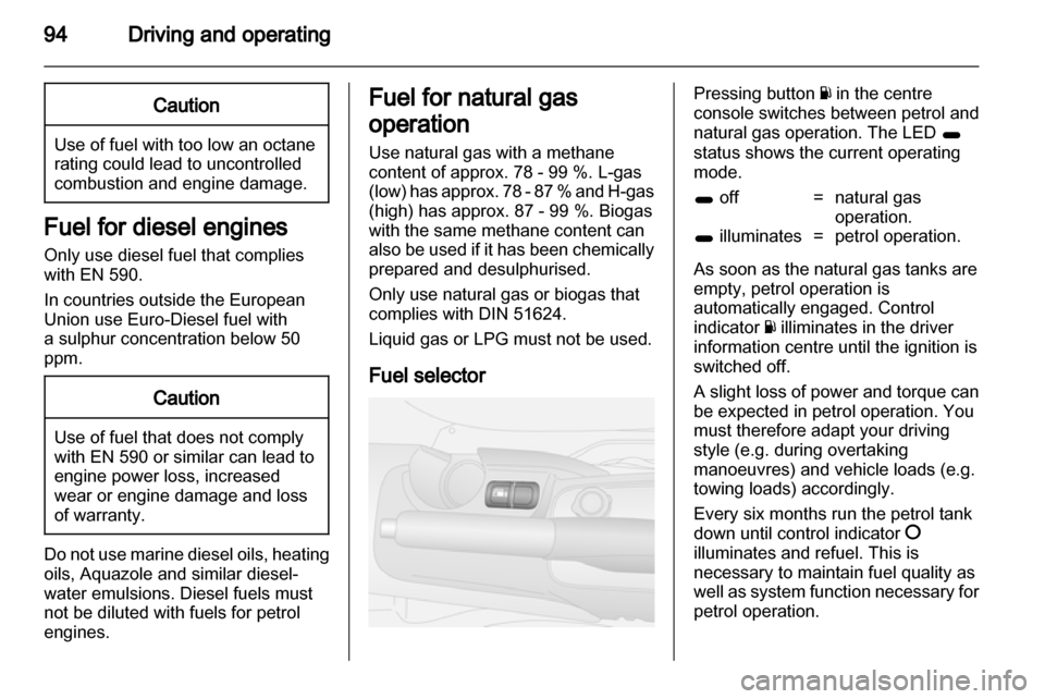 VAUXHALL COMBO 2012 Owners Manual VAUXHALL COMBO 2012 Owners Manual
