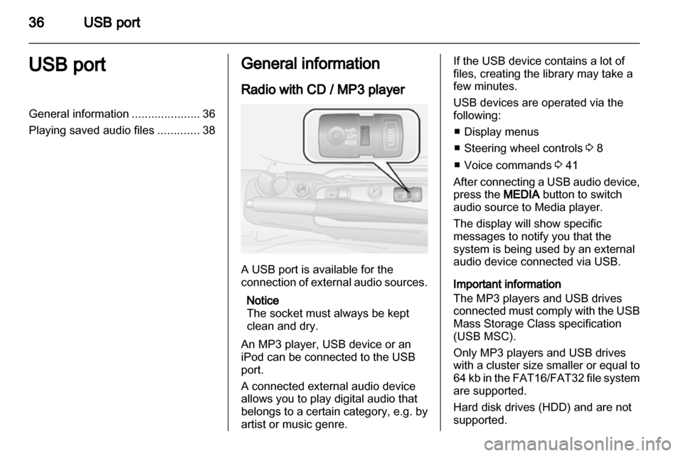 VAUXHALL COMBO D 2013 Infotainment system VAUXHALL COMBO D 2013 Infotainment system