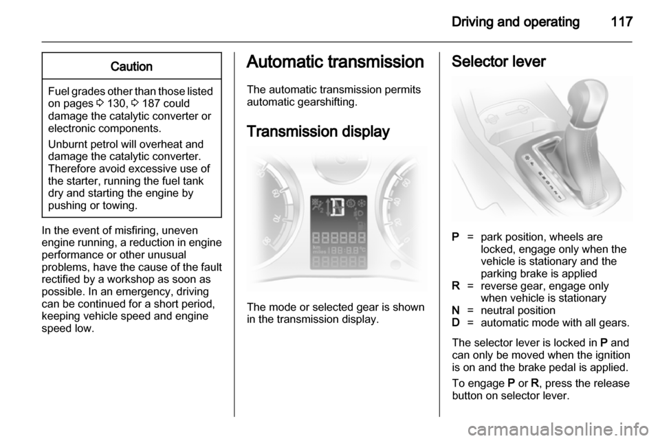 VAUXHALL CORSA 2012  Owners Manual 