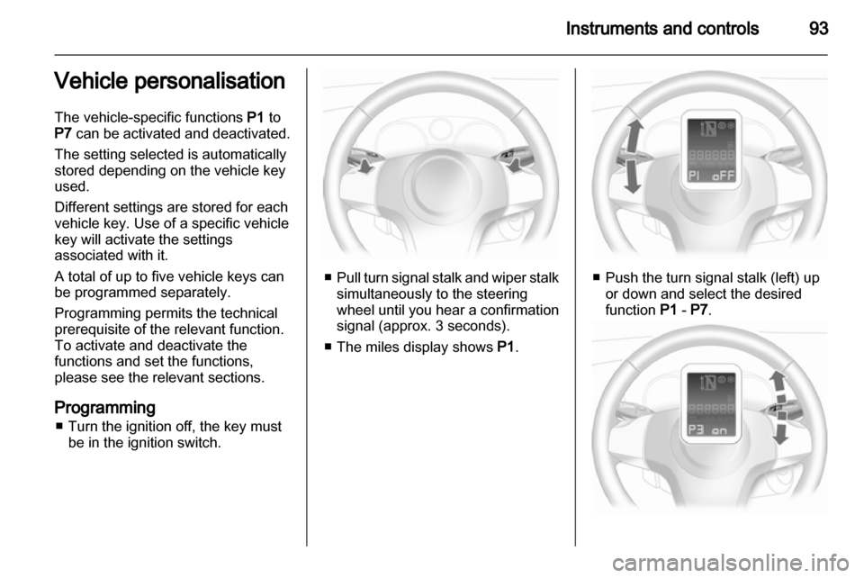 VAUXHALL CORSA 2012 Owners Manual 