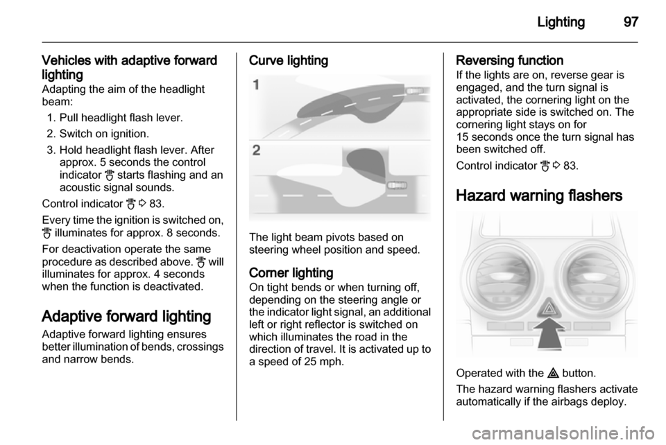 VAUXHALL CORSA 2012 Owners Manual 
