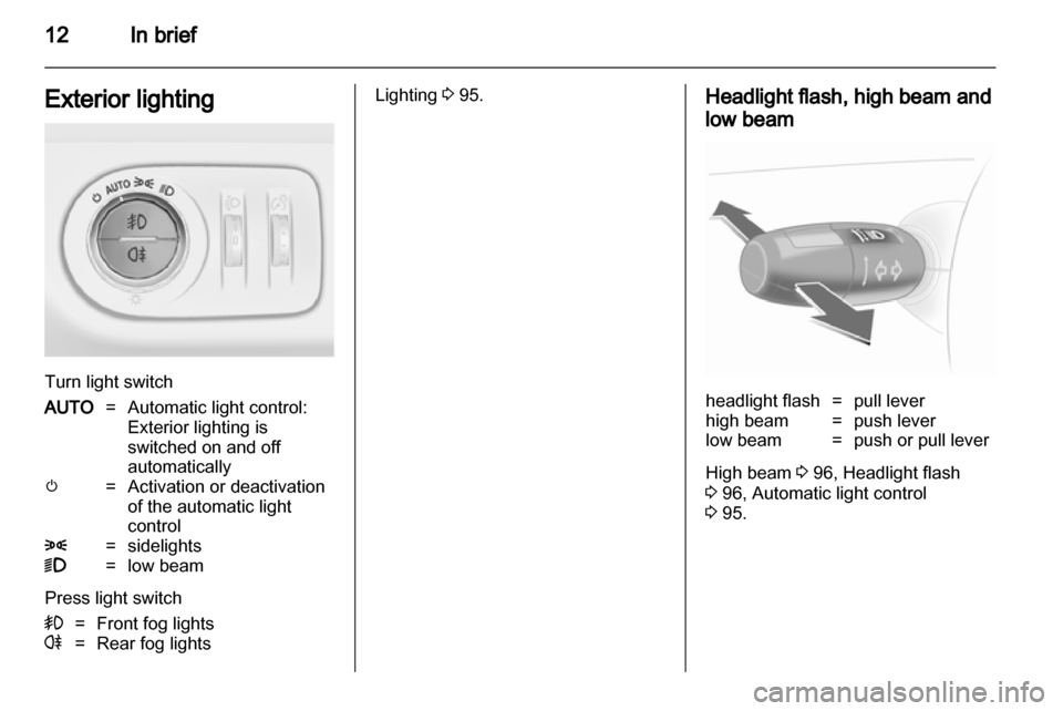 VAUXHALL CORSA 2013 User Guide 