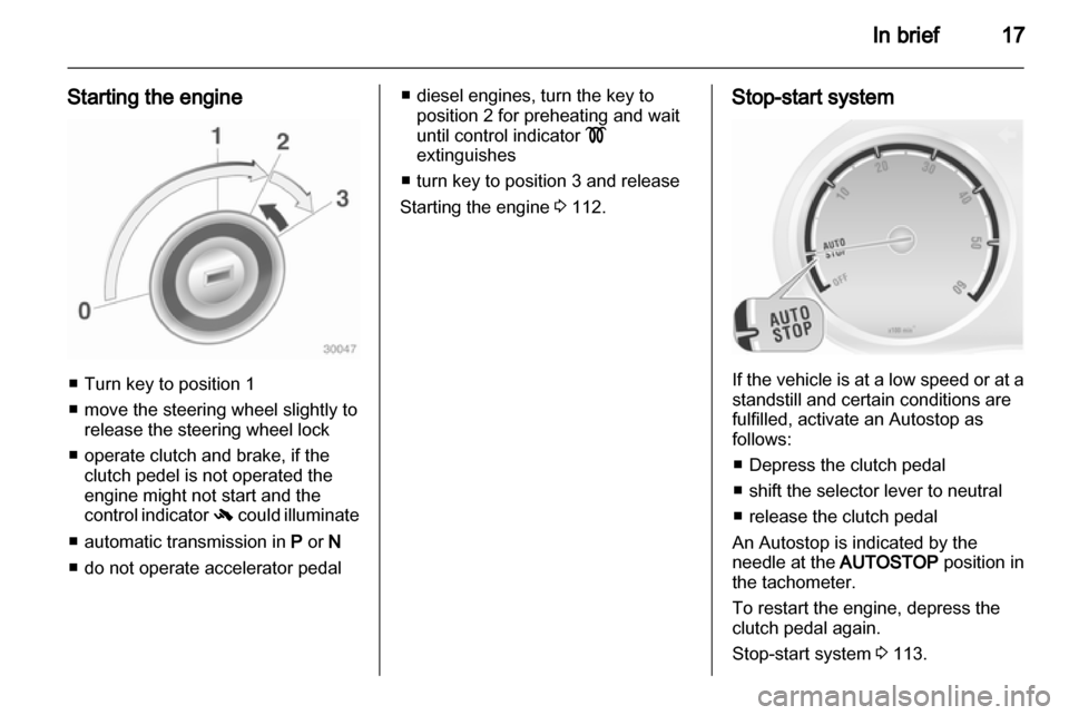 VAUXHALL CORSA 2013 User Guide 